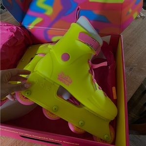IMPALA X BARBIE inline skates rollerblades w/ knee pad set